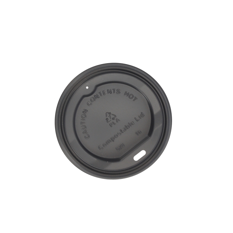 Dangtelis juodas PLA HX 12-20oz, 1000vnt/dėž